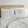 thumbnail image 3 of Cotton Printed Comforter Set with Chenille White/Navy King/Cal King, 3 of 20