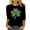 Black-3, variant on Aofany Plus Size T Shirts for Women St Patricks Day Shamrock Tee Holiday Casual Crew/V Neck 3/4 Sleeve Tops