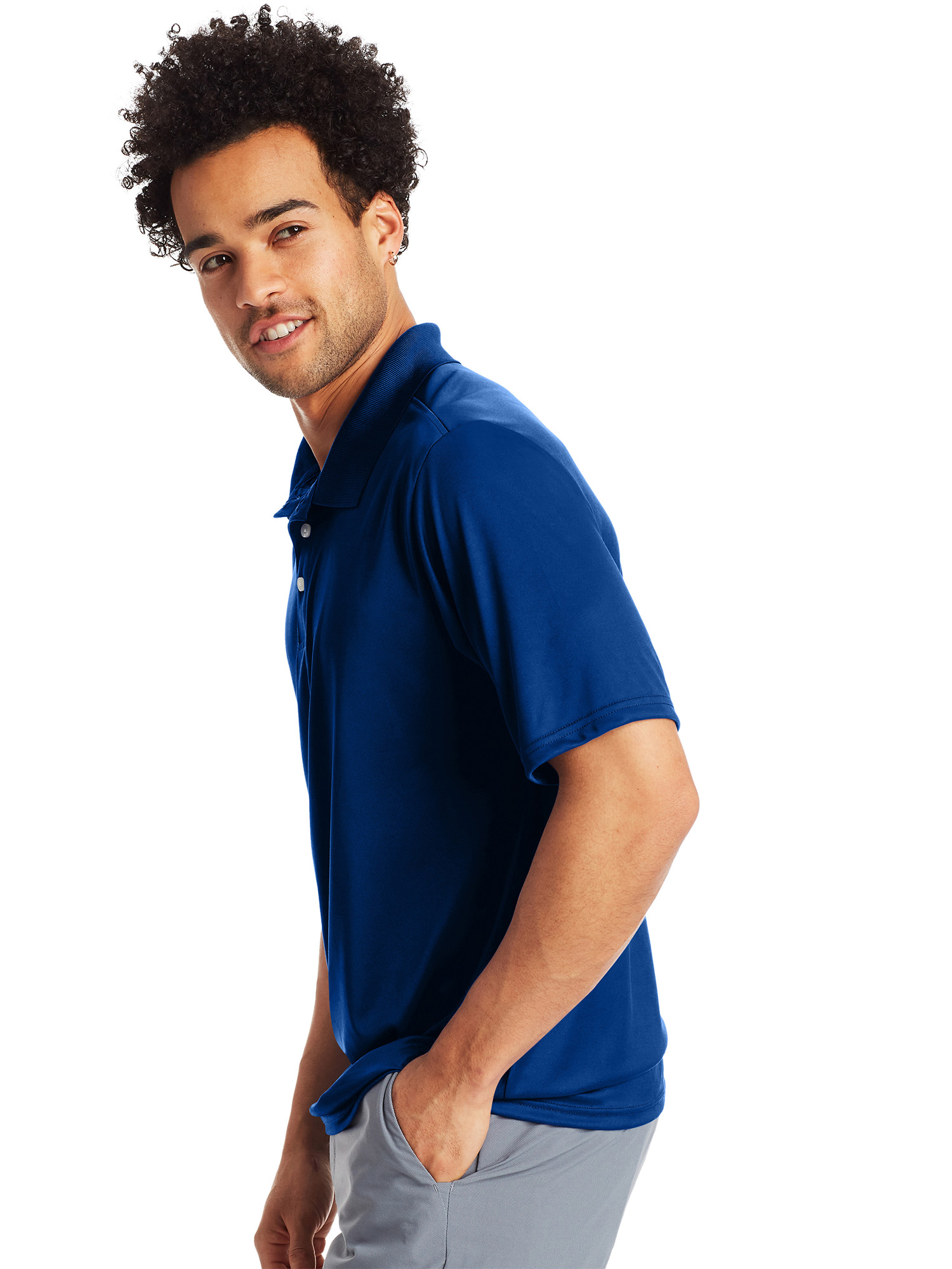 Hanes Sport Men's and Big Men's Cool Dri Performance Polo (40+ UPF), Up to Size 3XL - image 3 of 5