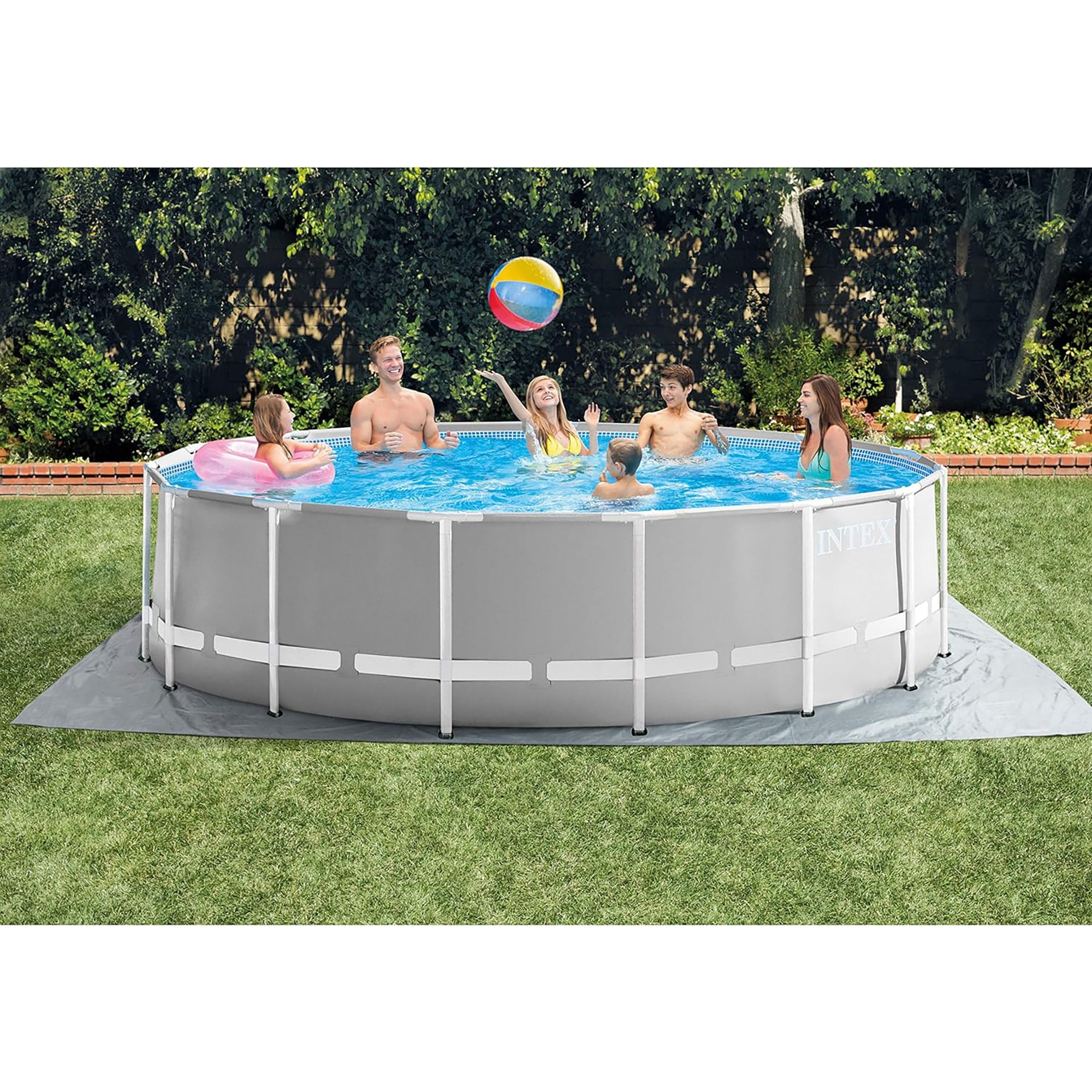 Intex Prism Frame Pool 15ft - 457cm Rundpool Mit Filterpumpe