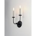 thumbnail image 2 of Maxim 10322BKSN 9 in. Wesley ADA Wall Sconce Wall Light, Black & Satin Nickel - 2 Light, 2 of 5