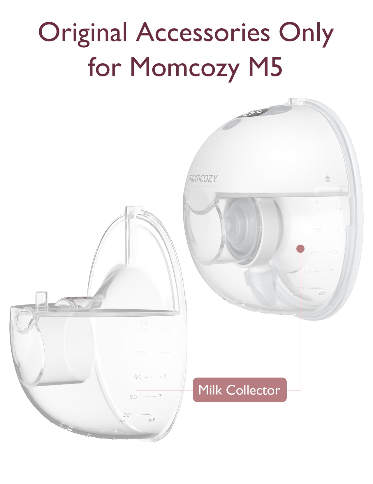 Momcozy Milk Collector for Momcozy M5, Original Momcozy M5 Breast 