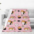 thumbnail image 2 of Sushi Blanket Super Soft Warm Animal Flannel Throw Blankets for Boys Girls Adults Lovers for Couch Sofa Bed Office Gifts 60"x80", 2 of 5