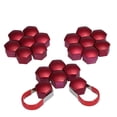 thumbnail image 2 of Juego de 20 tuercas universales para rueda de coche de plástico cromado de 17 mm, 2 of 8