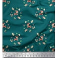 thumbnail image 1 of Soimoi Cotton Poplin Fabric Leaves,Mushroom & Deer Kids Printed Craft Fabric by The Yard 56 Inch Wide, 1 of 1