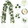 thumbnail image 2 of 5.9 Ft Artificial Eucalyptus Garland with Fake Rose for Table Centerpiece Wedding Arch Baby Shower Party Room Backdrop Decor, 2 of 5