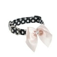 thumbnail image 4 of Christian Siriano Pet, Polka Dot Bow and Heart Print, Fashion Dog Collars, Pink, XS, 2 Piece Set, 4 of 5