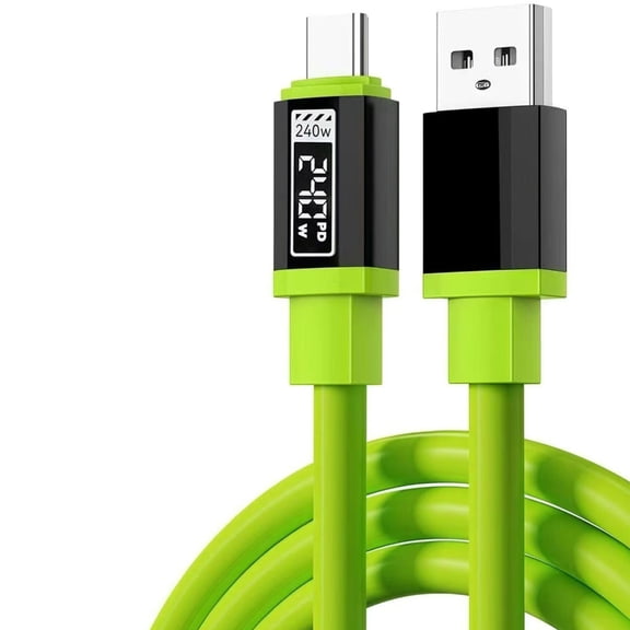 Fast 240W Charging Cable 1.5M Reinforced Silicone Wide Devices Compatibility Fast Charging and Data Transfer