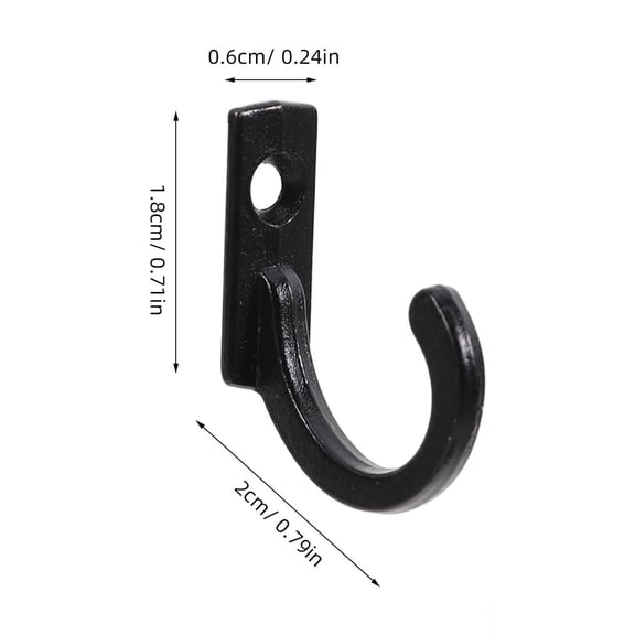 Fovewise 10-Pack Zinc Alloy Heavy Duty Coat Hooks Rustic Pastoral Style Wall Mounted Clothes Hooks for Entryway Bedroom Bathroom