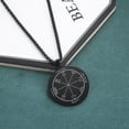 thumbnail image 4 of EUEAVAN Wicca Key of Solomon Pentacle Stainless Steel Talisman Men Black Necklace, 4 of 6