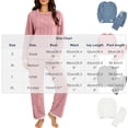 thumbnail image 4 of Frostluinai Womens Fuzzy Fleece Pajama Sets Long Sleeve Plush Pullover Warm Lounge Pants Soft Comfy Sleepwear Loungewear Two Piece, 4 of 10