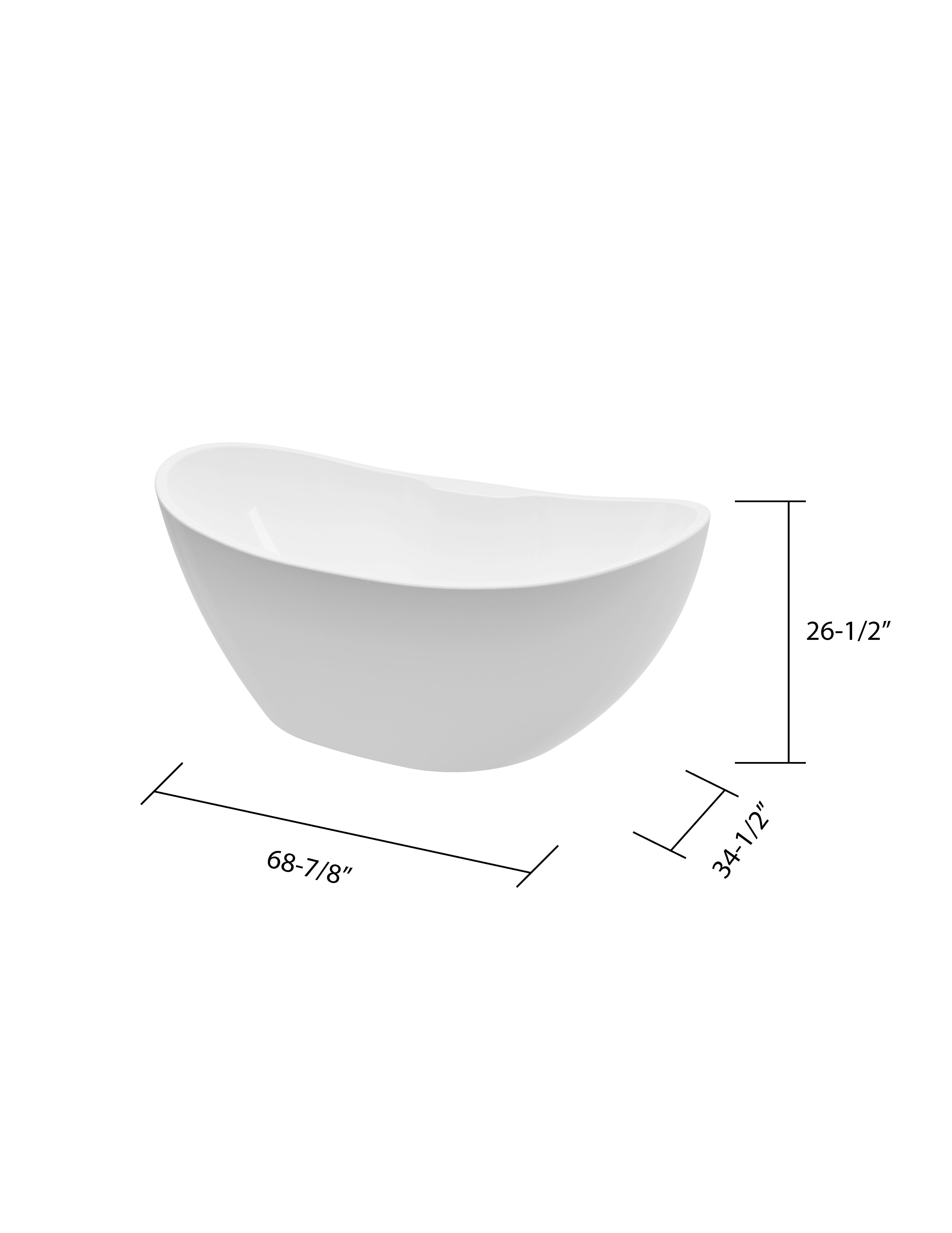 A&E Bath Gloria-NF Freestanding Bathtub 69"