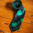 thumbnail image 2 of Saint Patricks Day Plaid Tie Funny Ties for Men St Patricks Ties Mens Novelty Neckties Green Argyle Tie, 2 of 9