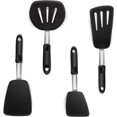 thumbnail image 1 of ShenMo Silicone Rubber Spatula for Non-Stick Cooking Utensils by Boxiki Kitchen - Cooking Utensils Egg Spatula, Pancake Spatula Utensils - BPA Free Kitchen Utensil with Heat Resistant Silicone - Set of 4 Utensils, 1 of 5