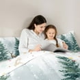 thumbnail image 5 of Manfei Jungle Reindeer Animal Queen Comforter Set, Christmas Tree Plant Bedding Sets, Winter Snowflake Reversible Bedding Comforter Set, Super Cozy Room Decor, 3-Piece, 5 of 8