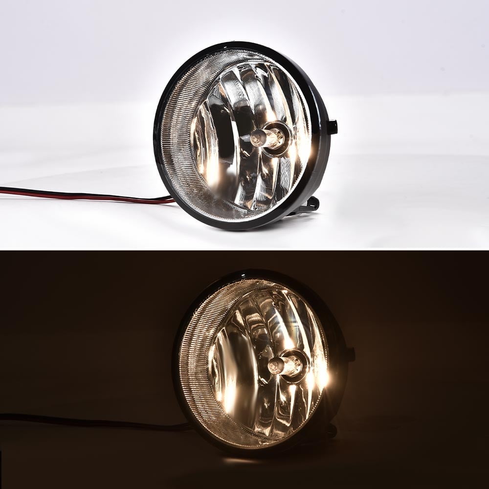 PIT66 Pair Bumper Fog Lights Fit for 2005-2011 Toyota Tacoma/2004-2006 Solara/2008-2015 Sequoia/2007-2013 Tundra Fog Lamps w/Bulb/Switch Smoke Lens