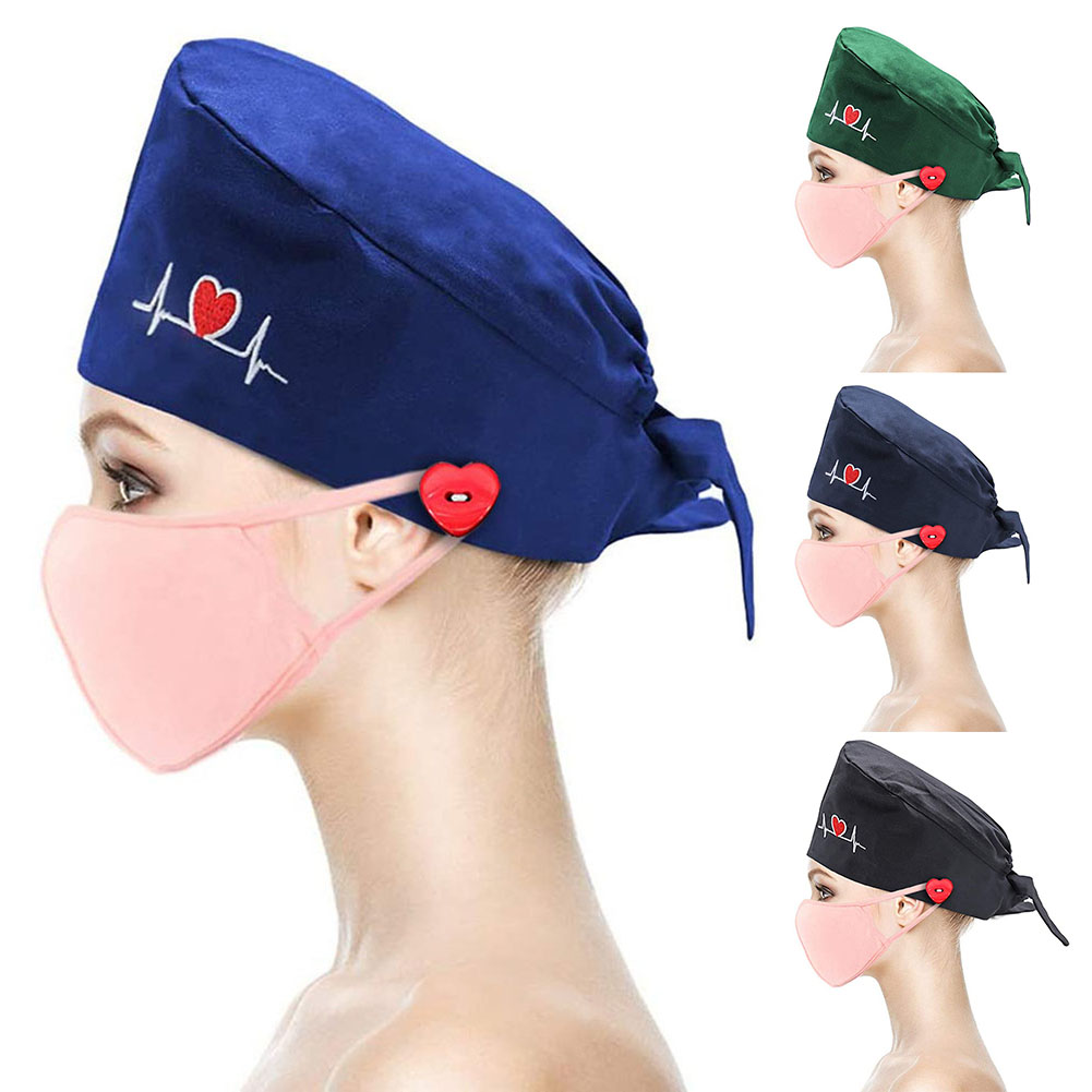 Details about  / Surgical Scrub Cap Medical Doctor Nurse Cotton Bouffant Adjustable Head Cover