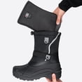 thumbnail image 2 of Botas de nieve FREE SOLDIER con aislamiento impermeable para hombre, color negro, 2 of 9