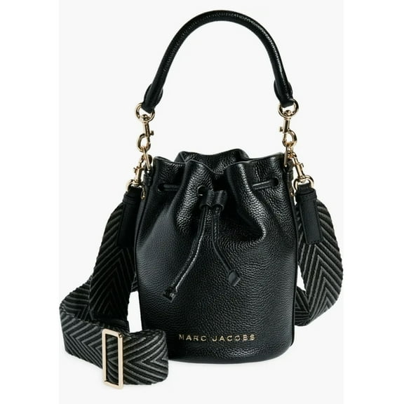 Marc Jacobs Leather Bucket Bag Crossbody (Black)