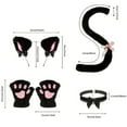 thumbnail image 2 of AYA 4 Pcs Cute Cat Festival Party Accessories with Gothic Cat Ears Knit Gloves Bow Tie Tail Cos Set, 2 of 3