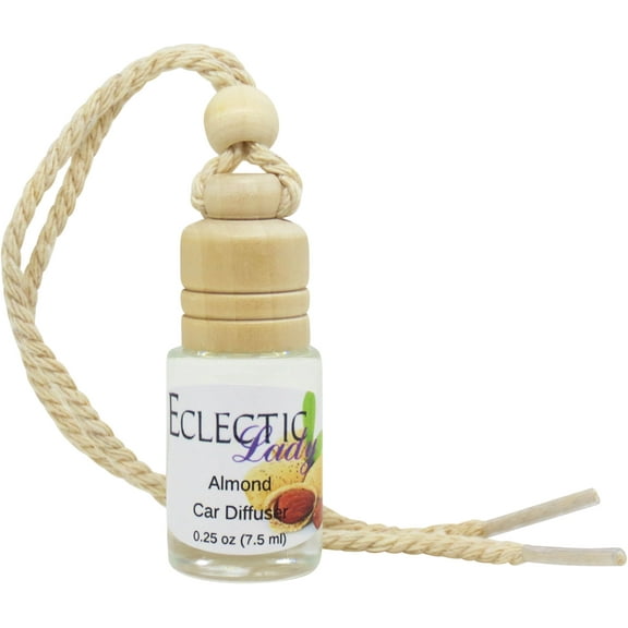 Almond Scented Car Diffuser by Eclectic Lady, 7.5 ml, Air Freshener, Premium Grade Fragrance Oil