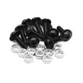 thumbnail image 1 of 10Pcs M6x20 Hex Tornillos Tuercas de Matrícula Carrocería de Moto Coche Aluminio Negro, 1 of 1