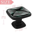thumbnail image 3 of 4 Pcs Square Cabinet Handle Cupboard Knob Drawer Pulls Handle Tropical Plants Drawer Knobs with Screws Furniture Decoration, 3 of 5