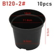 thumbnail image 1 of 10 PCS Plant Pots Black Plastic Plant Nursery Pots Multiple Sizes Large Garden Flower Pot Container For Succulents Cuttings, 1 of 6