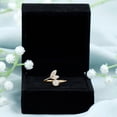 thumbnail image 5 of Rosec Jewels Lab Created Diamond Ring - Animal Inspired Fish Tail Wrap Ring - Ready to Gift, 10K Yellow Gold, US 4.50, 5 of 7