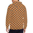 thumbnail image 4 of Orange Checkered All Over Print Full Zip Hoodie for Men (Model H14) (Size:S;), 4 of 4