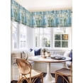 thumbnail image 4 of Spring Flower Window Valance, White Daisies Floral Blue Wood Texture 2 Pack Decorative Curtain for Small Windows, Light Filtering Valance with 3” Rod Pocket, 42"W x 12"L, 4 of 9