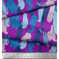 thumbnail image 3 of Soimoi Purple Cotton Duck Fabric Abstracts Abstract Print Sewing Fabric Yard 42 Inch Wide, 3 of 3