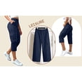 thumbnail image 7 of POROPL Womens Cargo Capris,Chino Outdoor Hiking Elastic Waist Pants with Button Zip and Pockets, 7 of 7