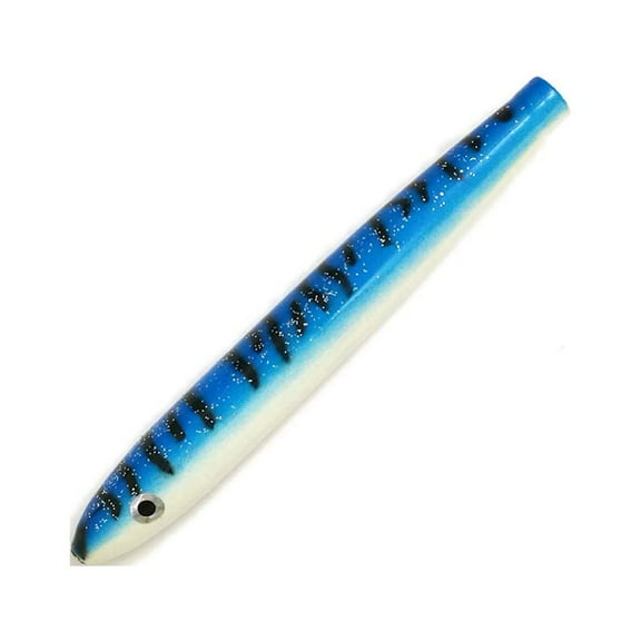 6" Unrigged Cedar Plugs Blue/White Color 2 Pcs