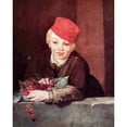 thumbnail image 3 of Manet, Edouard 12x14 Black Modern Framed Museum Art Print Titled - Boy with cherries, 3 of 5