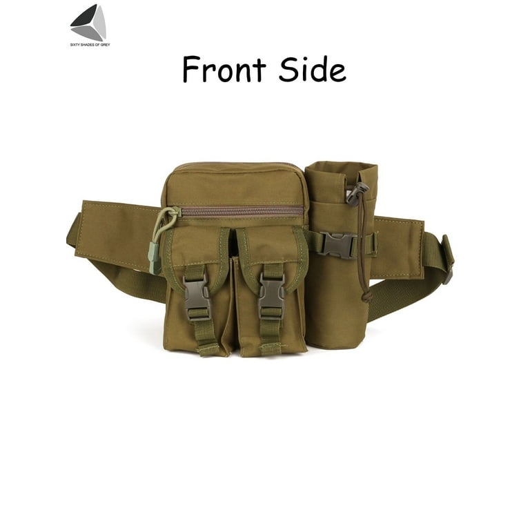 PULLIMORE Waist Bag Waterproof Fanny Pack With Water Bottle Holder