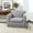 LIGHT PEBBLED GRAY, variant on SureFit Ultimate Stretch Leather 2 Piece Chair Slipcover, Box Cushion Cover, Light Pebbled Gray
