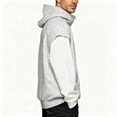 thumbnail image 4 of Chiccall Men's Hoodies Half Zip Hooded Sweatshirts Casual Oversized Colorblock Mock Neck Pullover Tops with Pocket, 4 of 7