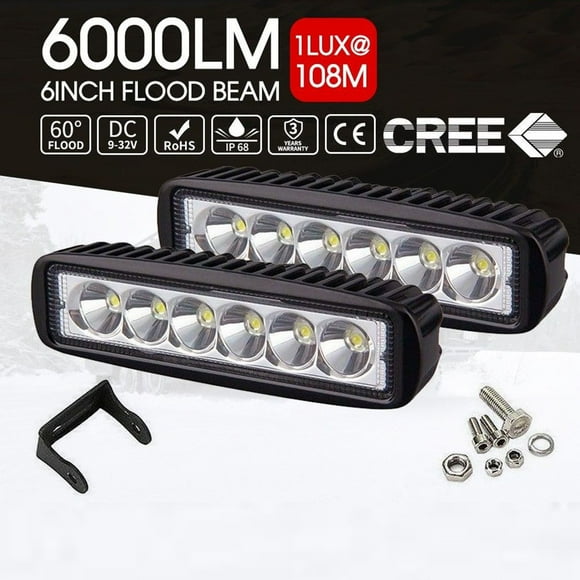 EZONEDEAL 18W 6LED 6000LM Bright Light Spot Work Bar Driving Fog Offroad Car Lamp For Truck