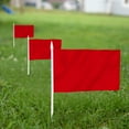 thumbnail image 3 of Anley Red Mini Flag 12 Pack - Hand Held Small Miniature Solid Red Blank Flags on Stick - 5x8 Inch with Solid Pole & Spear Top, 3 of 7