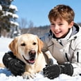 thumbnail image 6 of ThxToms Kids Warm Gloves Winter Waterproof Snow Gloves for Outdoor Sports, Toddler Bulky Ski Gloves for Boys Girls,Black,M, 6 of 8