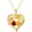 1&11-Jan & Nov, variant on Birthstone Necklace for Women Double Sunflowers and Birthstones with Engraving Gold Plated Jewelry Valentines Day Birthday Gifts for Women Best Friend Friendship