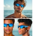 thumbnail image 2 of Molinillo de gafas de sol grinderPUNCH Polarizadas Retro Deportivas con Montura Azul, 2 of 9