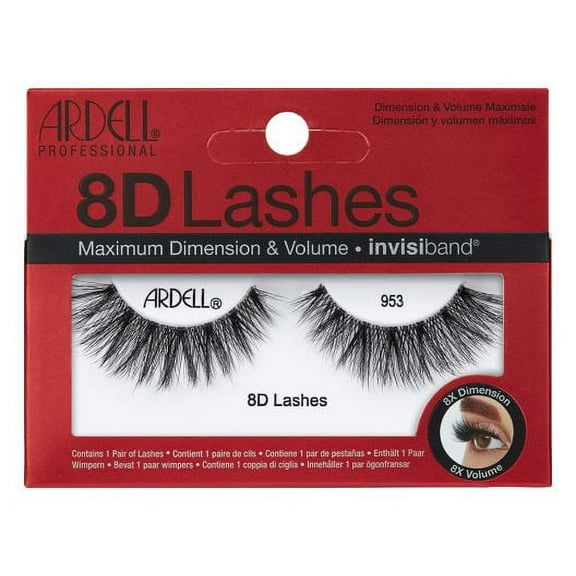 953 , Ardell Professional 8D Lashes , Hair Scalp Skin Body - Pack of 2 w/ SLEEK Teasing Comb