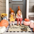 thumbnail image 5 of Fall Door Mat Outside,Pumpkin Eucalyptus Welcome Mat for Front Door,Thanksgiving Autumn Indoor Outdoor Non-Slip Rugs,Fall Doormat for Farmhouse Home Porch Decorations (Brown 30" x 17"), 5 of 5