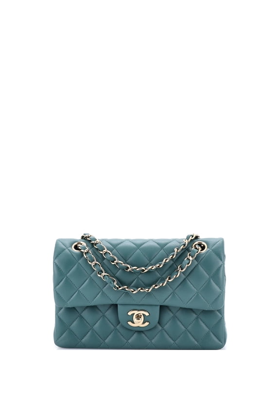 Pre-Owned Classic Double Flap Bag Quilted Lambskin Small By Rebag