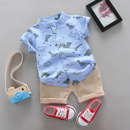 

Hunpta Baby Tops+Pants Dinosaur T-shirt Outfits Toddler Cartoon Set Kids Boys Boys Outfits&Set