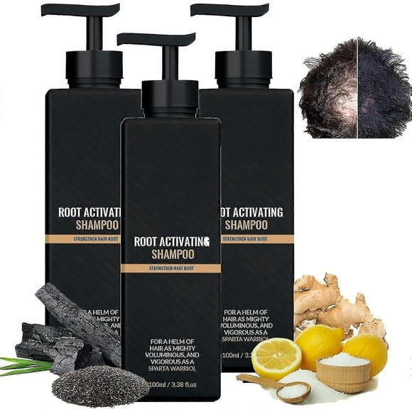 Root Activator Shampoo, Mane Root Activator Shampoo, Shampoo Root Activator Promotes Hair Growth For Men Hair Thickening Shampoo - Sjue3pcs