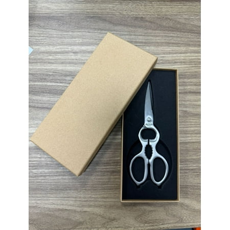 

Kitchen 1021 All Stainless Steel Multi-Functional Pear-Shaped Scissors Stainless Steel Multi-Functional