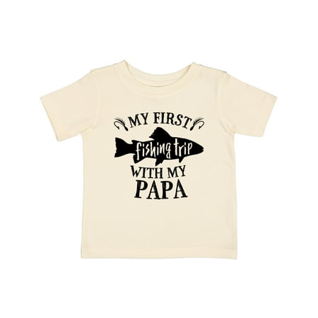 

Inktastic My First Fishing Trip with My Papa Gift Baby Boy or Baby Girl T-Shirt